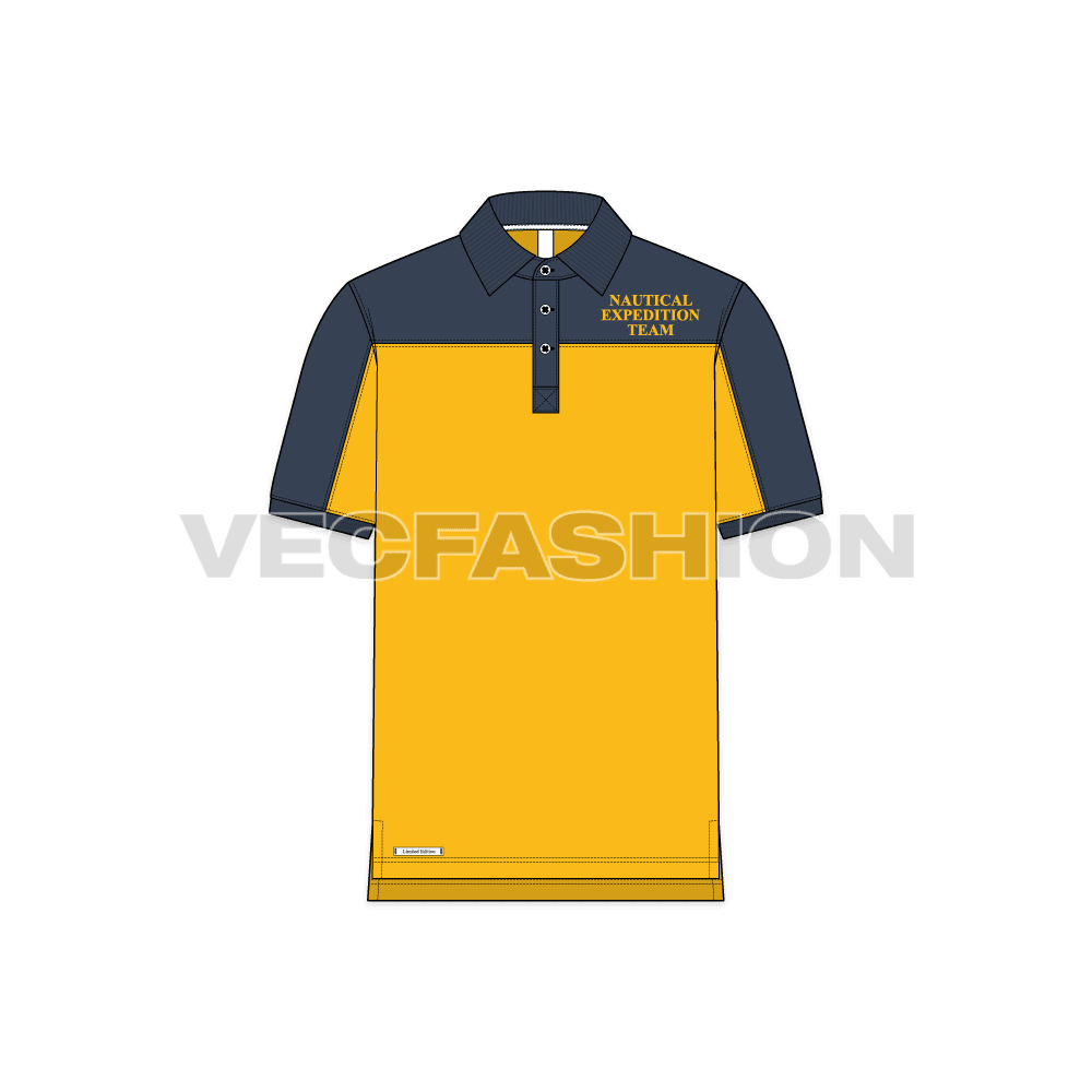 Premium Vector | Kids boys polo t shirt flat sketch front and back